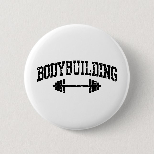 Bodybuilding 6 Cm Round Badge (Front)