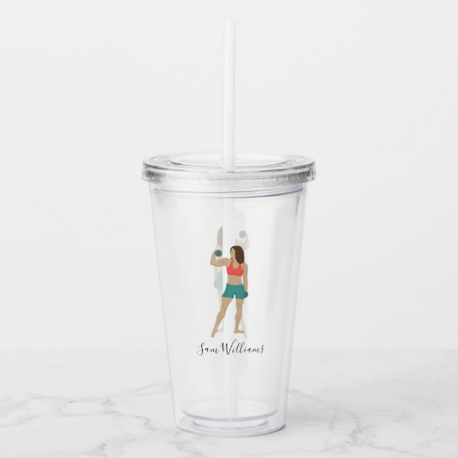 Bodybuilding Acrylic Tumbler (Front)