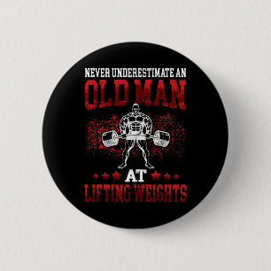 Bodybuilding And Weightlifting Designs Men's Clic 6 Cm Round Badge