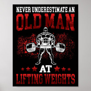 Bodybuilding And Weightlifting Designs Men's Clic Poster