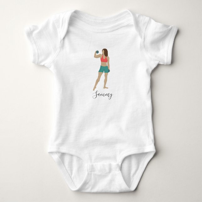 Bodybuilding Baby Bodysuit (Front)