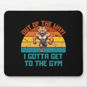 Bodybuilding Cat Weight Lifting For Men Women Mouse Mat