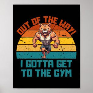 Bodybuilding Cat Weight Lifting For Men Women  Poster