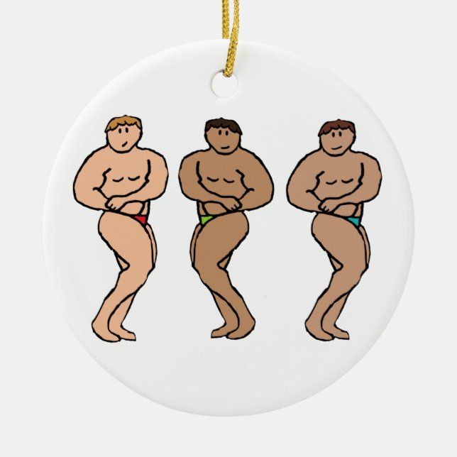Bodybuilding Ceramic Tree Decoration (Front)