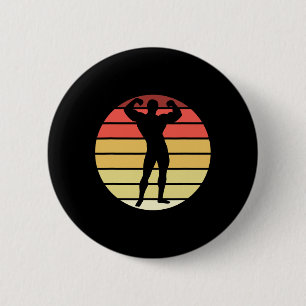 Bodybuilding Competition Powerlifting Mens Physiqu 6 Cm Round Badge