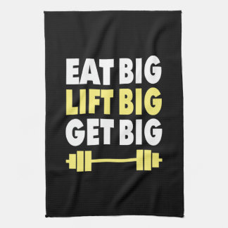 Bodybuilding - Eat Big, Lift Big, Get Big Tea Towel
