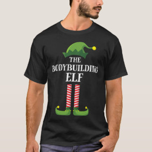 Bodybuilding Elf Matching Family Group Christmas P T-Shirt