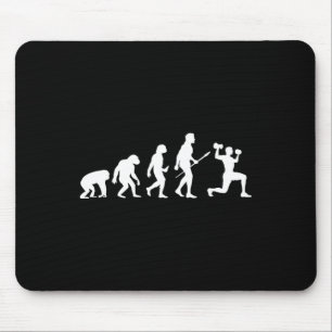 Bodybuilding Evolution Funny Bodybuilding Workout Mouse Mat