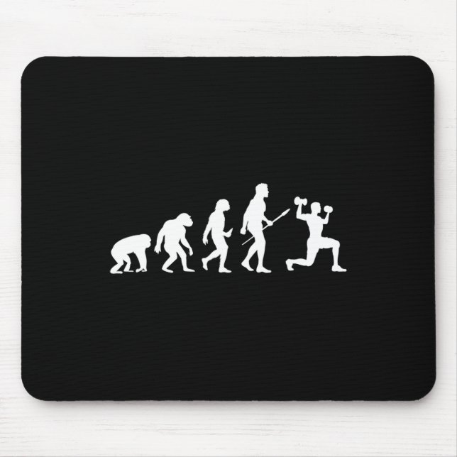 Bodybuilding Evolution Funny Bodybuilding Workout  Mouse Mat (Front)