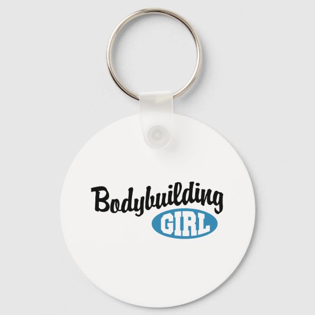 Bodybuilding Girl Key Ring (Front)