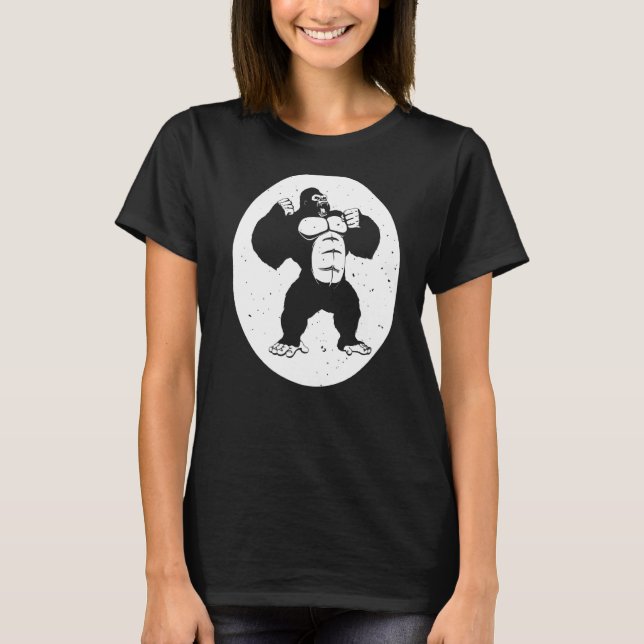 Bodybuilding Gorilla for the next workout in the g T-Shirt (Front)