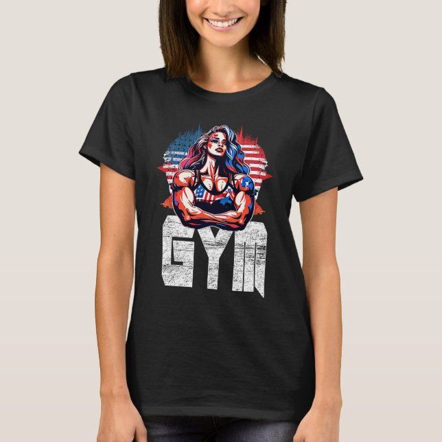 Bodybuilding Gorilla Gym Fitness Beast Woman T-Shirt (Front)