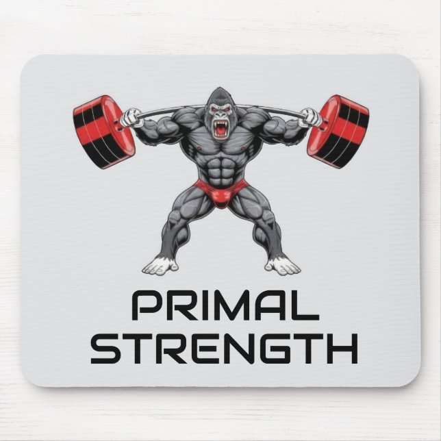 Bodybuilding Gorilla  Mouse Mat (Front)