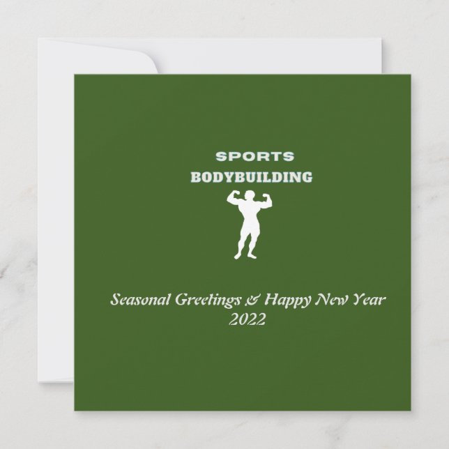 Bodybuilding Greeting Card  2022  (Front)