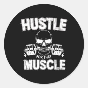 Bodybuilding Gym Apparel Fashion Workout Muscle Gi Classic Round Sticker