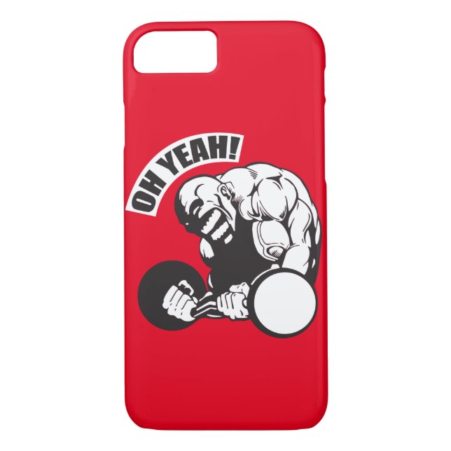 Bodybuilding Gym Workout - Bicep Curl - OH YEAH! Case-Mate iPhone Case (Back)