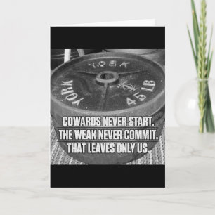 Bodybuilding Gym Workout Motivational Card