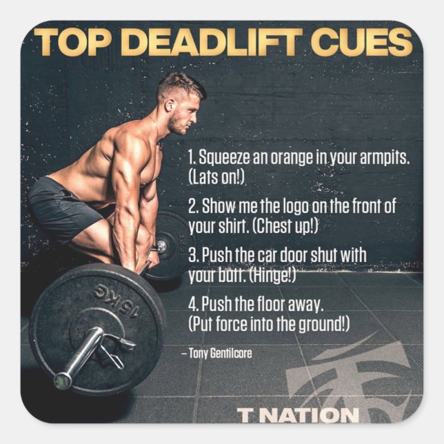 Bodybuilding Gym Workout Motivational Square Sticker (Front)