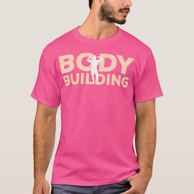 Bodybuilding Hobby With Shadow Inside T-Shirt (Front)