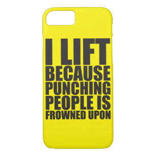 Bodybuilding Humour I Lift Punching Is Frowned Upo iPhone 8/7 Case