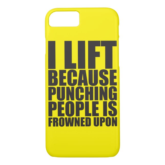 Bodybuilding Humour I Lift Punching Is Frowned Upo Case-Mate iPhone Case (Back)