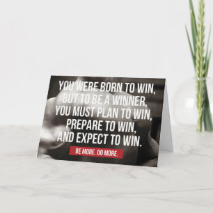 Bodybuilding Inspiration - Born To Win - Workout Card