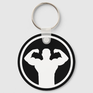 Bodybuilding logo key ring