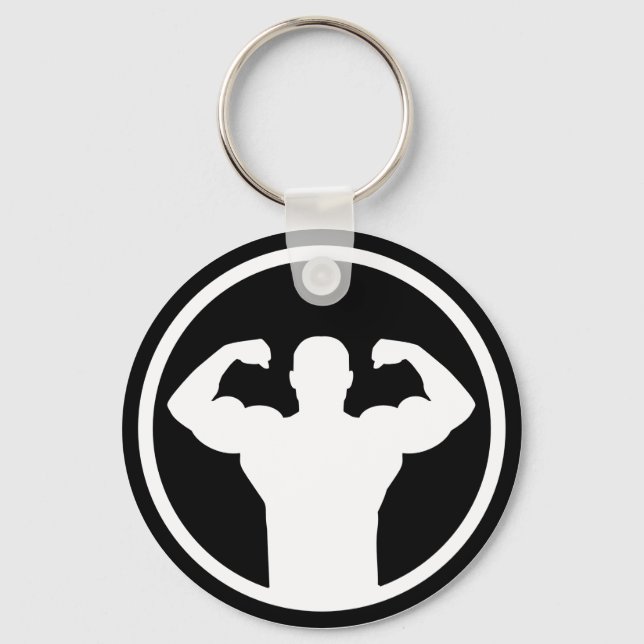 Bodybuilding logo key ring (Front)