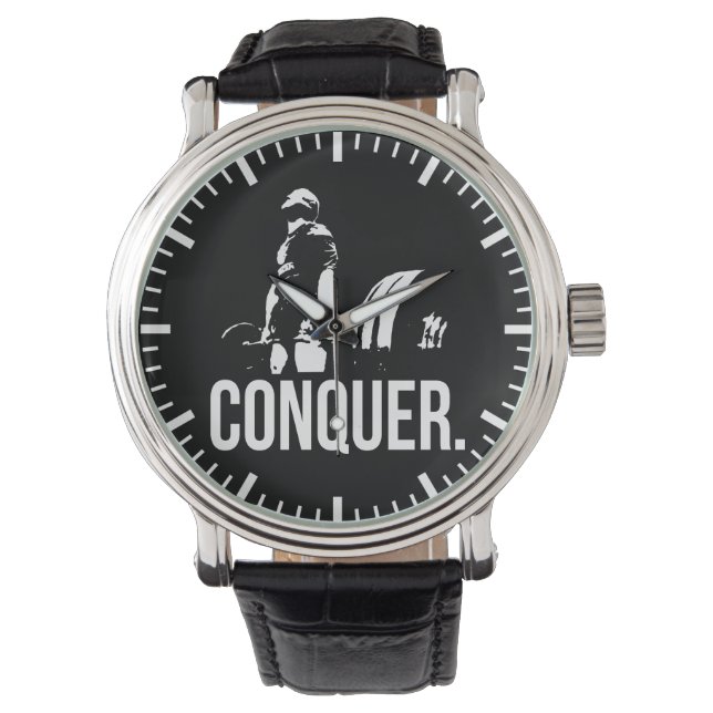 Bodybuilding Motivation - Conquer Watch (Front)