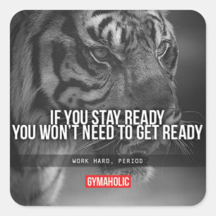 Bodybuilding Motivation Square Sticker