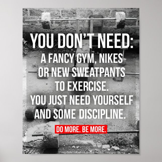 Bodybuilding Motivational  Poster (Front)