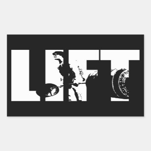 Bodybuilding Motivational Rectangular Sticker