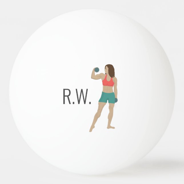 Bodybuilding Ping Pong Ball (Front)