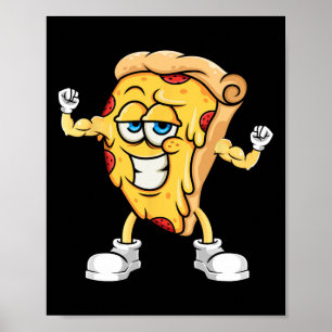 Bodybuilding Pizza Disc Fitness Workout Gym Muscle Poster