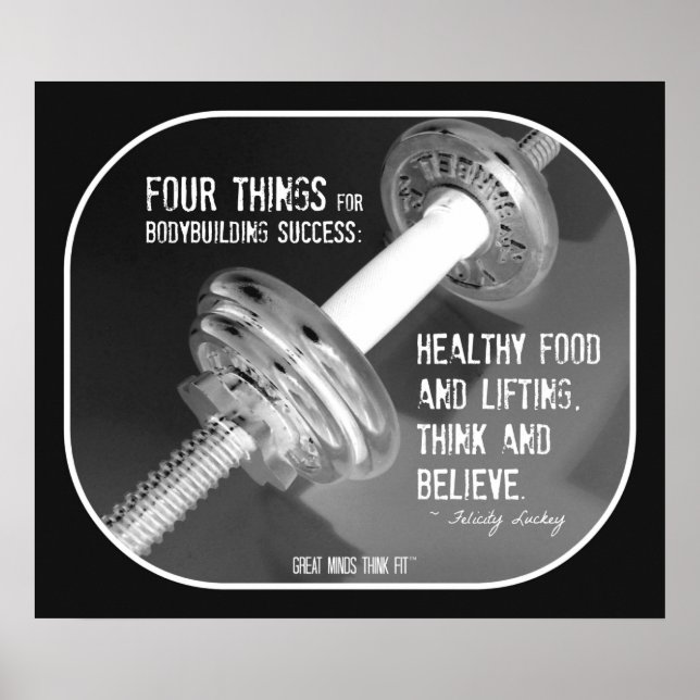 Bodybuilding Poster with Quote 009 (Front)