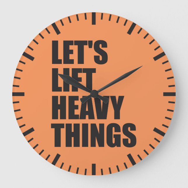 Bodybuilding, Powerlifting - Lift Heavy Things Large Clock (Front)