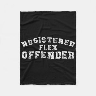 Bodybuilding Registered Flex Offender Workout Fleece Blanket