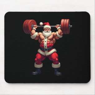 Bodybuilding Santa Claus Bodybuilder Christmas Gym Mouse Mat