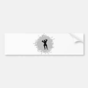 Bodybuilding Scribble Style Bumper Sticker
