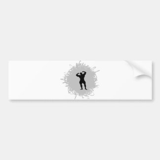 Bodybuilding Scribble Style Bumper Sticker