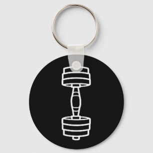 Bodybuilding Sport Minimalist Simple Dumbbell 2 Key Ring