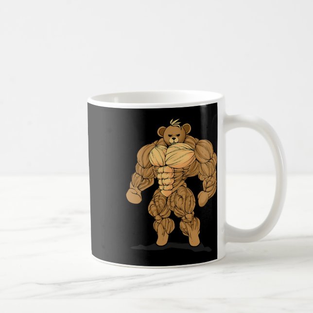 Bodybuilding Strength Sport Bear  Coffee Mug (Right)