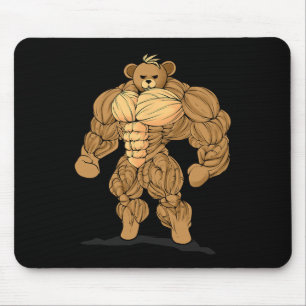 Bodybuilding Strength Sport Bear Mouse Mat