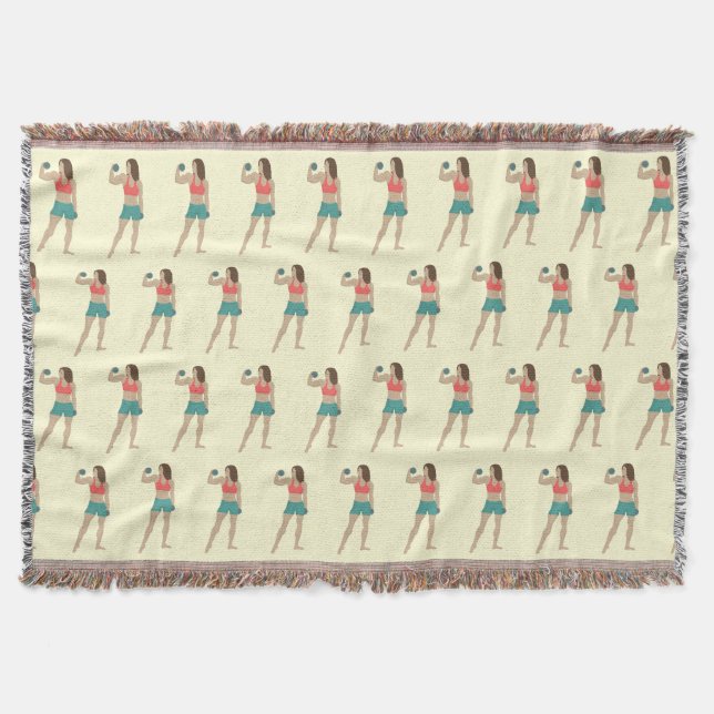 Bodybuilding Throw Blanket (Front)