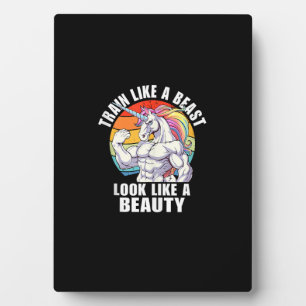 Bodybuilding Unicorn Tank Top Plaque