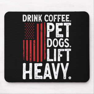Bodybuilding Weightlifting Drink Coffee Pet Dogs L Mouse Mat