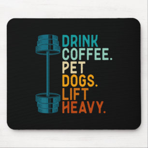 Bodybuilding Weightlifting Drink Coffee Pet Dogs L Mouse Mat
