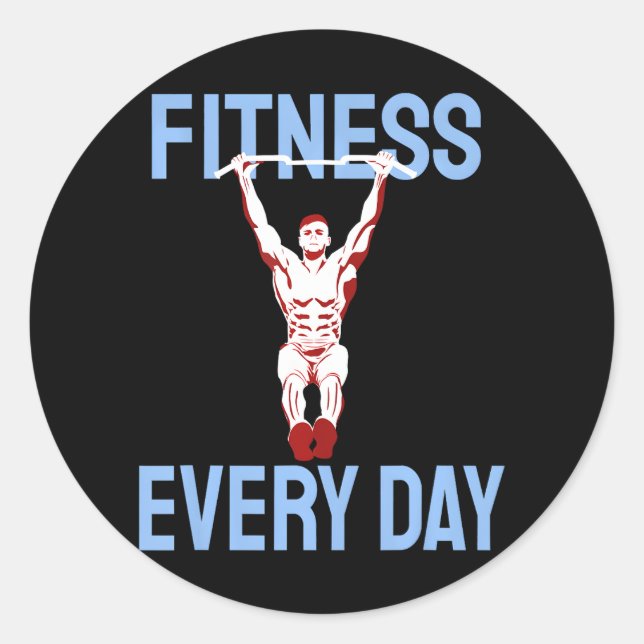 Bodybuilding Weightlifting Workout Fitness Every Classic Round Sticker (Front)
