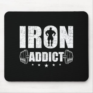 Bodybuilding Weightlifting Workout Gift Co. Iron A Mouse Mat