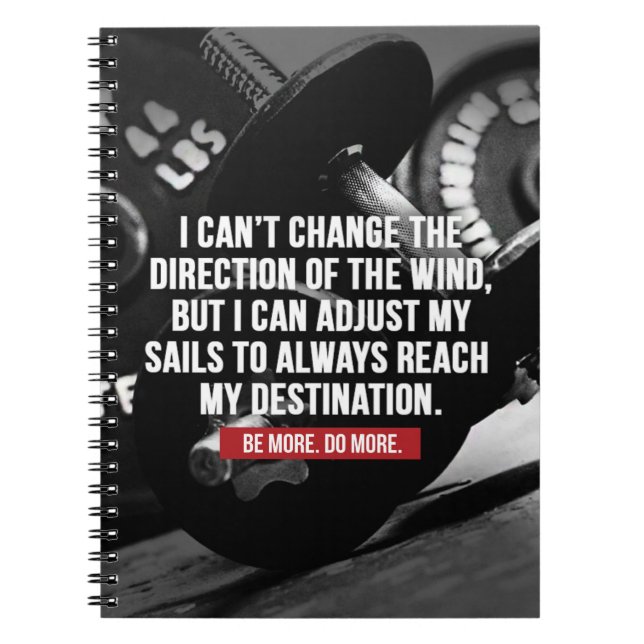 Bodybuilding Workout Motivational Words Notebook (Front)